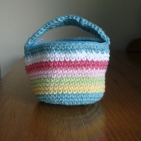 Mini Basket Purse - In Candy Stripes